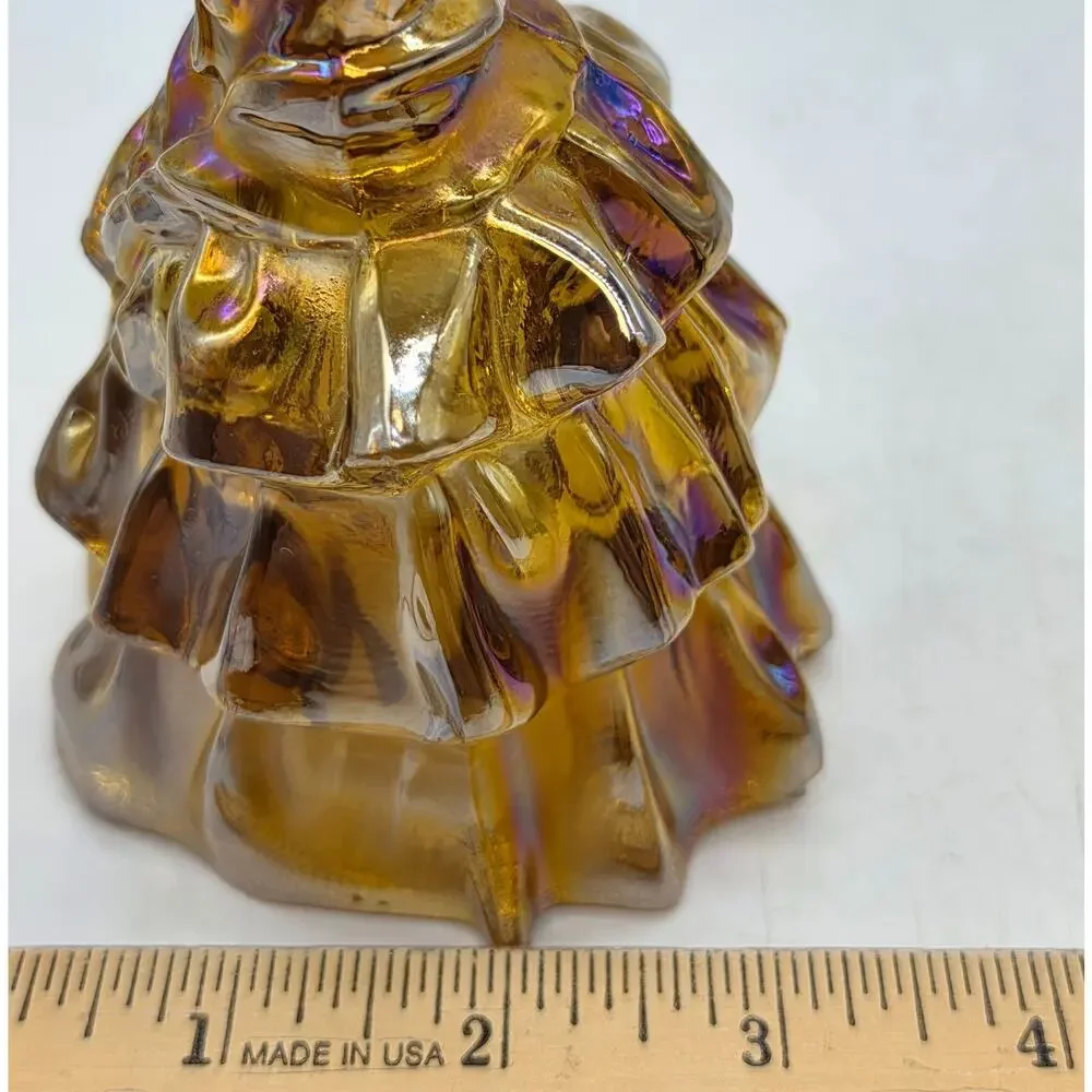 Wheaton Glass 1960’s AMBER Carnival Glass Southern Belle
